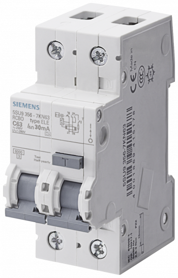 Cầu dao chống dòng rò RCBO 5SU9 1P+N 30mA 4.5kA 6A